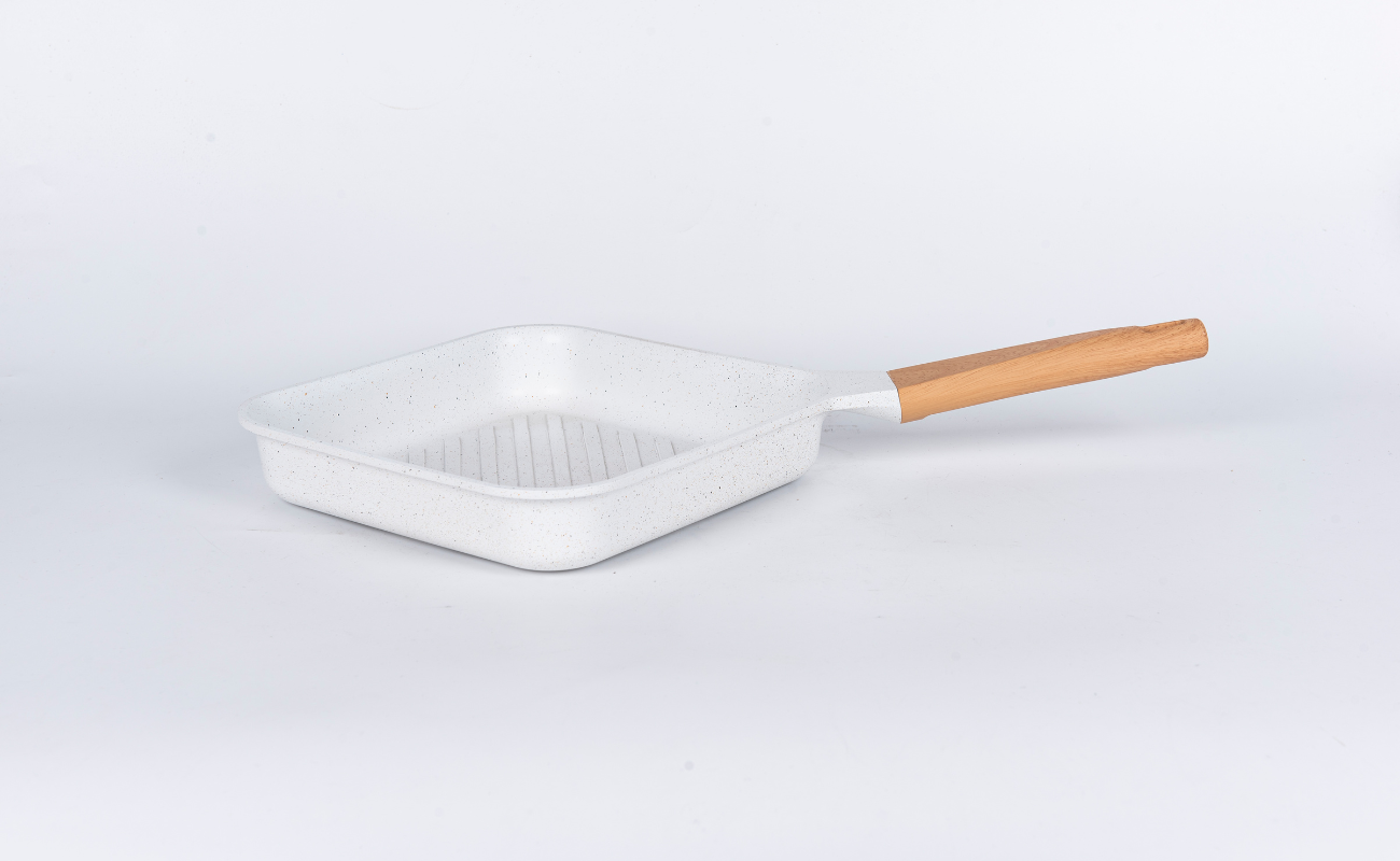 Sarten Grill 24 Cm Blanco Inducción Mercede´s Kitchen